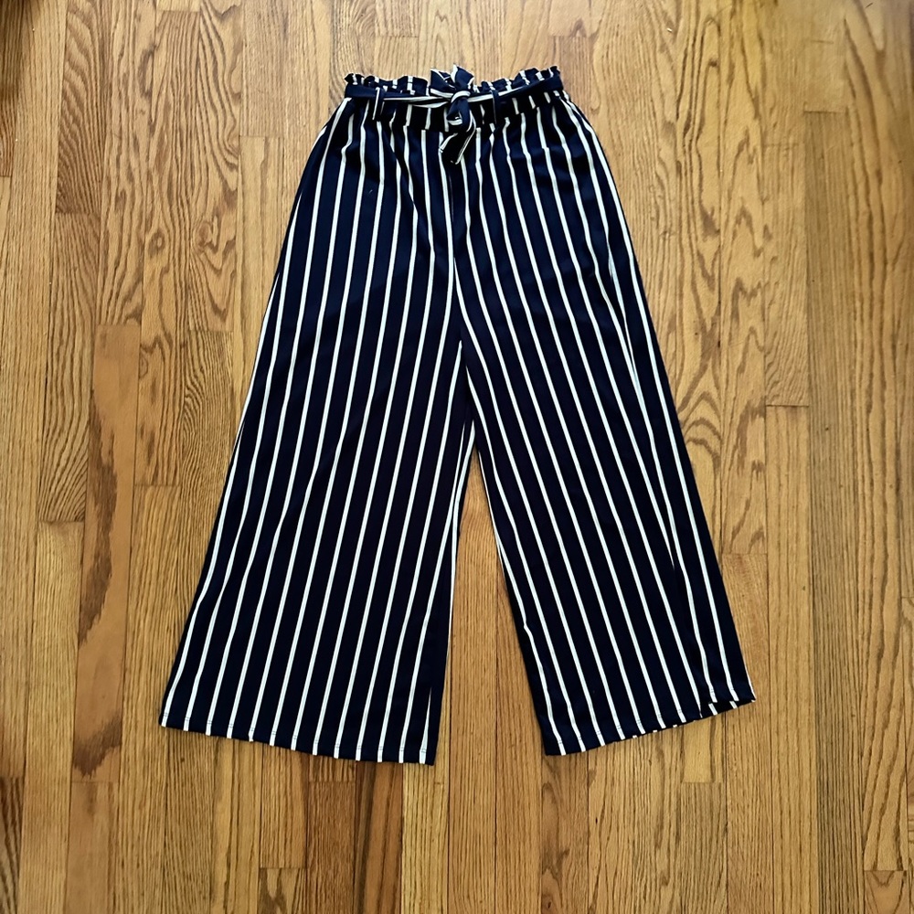 Wide Leg Striped Pants